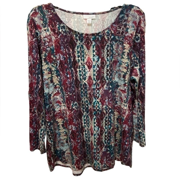 J Jill Long Sleeve Top Size Large Petite - Picture 1 of 5